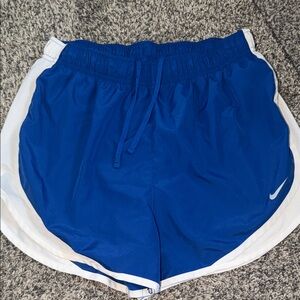 Nike Women's Athletic Shorts in Blue and White